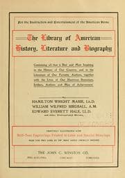 Tapa de The library of American history, literature and biography ..