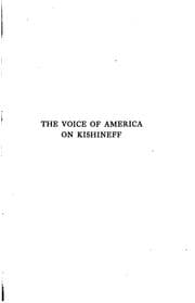Tapa de The voice of America on Kishineff, ed. by Cyrus Adler