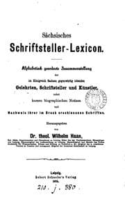 Tapa de Sächsisches Schriftsteller-Lexicon