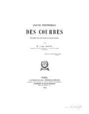 Tapa de Analyse infinitésimale des courbes