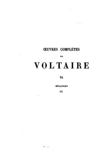 Tapa de Œuvres complètes de Voltaire