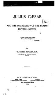 Tapa de Julius Cæsar, and the foundation of the Roman imperial system ..