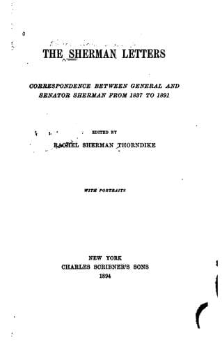 Tapa de The Sherman letters