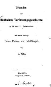 Tapa de Urkunden zur deutschen Verfassungsgeschichte im 11. und 12. Jahrhundert