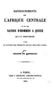 Tapa de Renseignements sur l'Afrique Centrale et sur une nation d'hommes à queue qui s'y trouverait