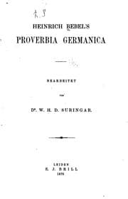 Tapa de Heinrich Bebel's Proverbia germanica