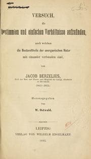 Tapa de Versuch, die bestimmten und einfachen verhältnisse aufzufinden
