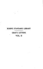 Tapa de The letters of Thomas Gray