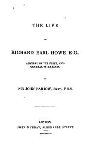 Tapa de The life of Richard, earl Howe, K. G