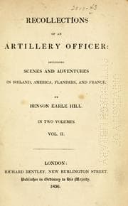 Tapa de Recollections of an artillery officer