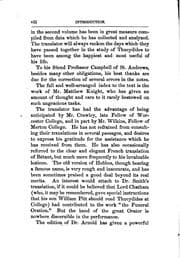Tapa de Thucydides translated into English with introduction, marginal analysis, and index