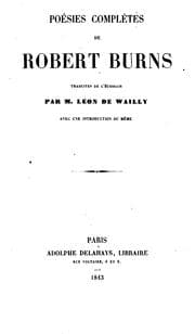 Tapa de Poésies complètes de Robert Burns