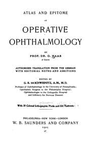 Tapa de Atlas and epitome of operative ophthalmology