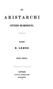 Tapa de De Aristarchi studiis homericis
