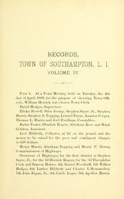 Tapa de Records of the town of Southhampton