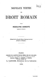 Tapa de Nouveaux textes de droit romain
