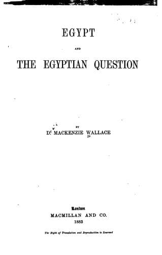 Tapa de Egypt and the Egyptian question
