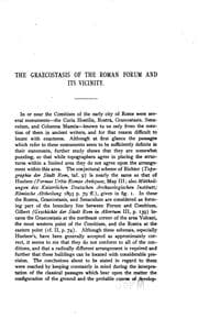 Tapa de The Graecostasis of the Roman forum and its vicinity