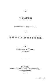 Tapa de A discourse delivered at the funeral of Professor Moses Stuart