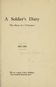 Tapa de A soldier's diary