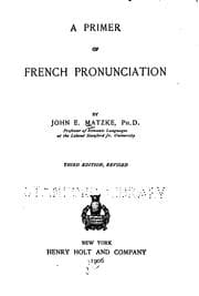 Tapa de A primer of French pronunciation
