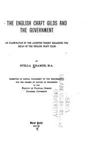 Tapa de The English craft gilds and the government