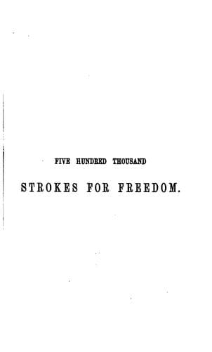 Tapa de Five hundred thousand strokes for freedom