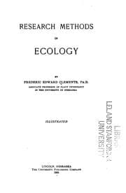 Tapa de Research methods in ecology