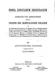 Tapa de Aegyptisches Glossar