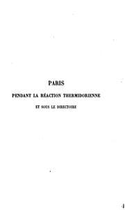 Tapa de Paris pendant la réaction thermidorienne et sous le Directoire
