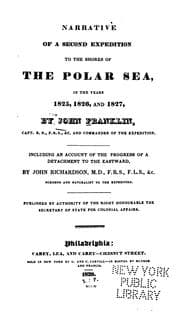 Tapa de Narrative of a second expedition to the shores of the polar seas, in the years 1825,1826, and 1827