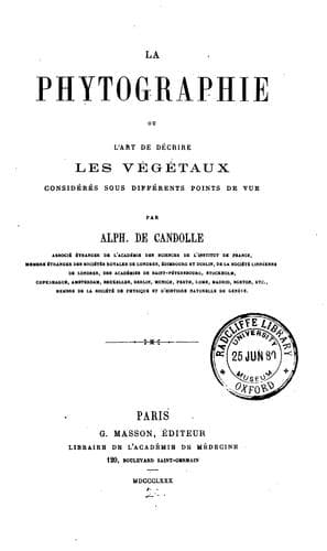 Tapa de La phytographie