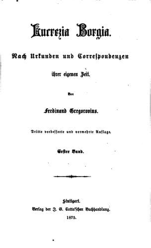 Tapa de Lucrezia Borgia