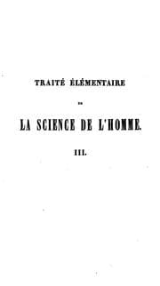 Tapa de Traité élémentaire de la science de l'homme considéré sous tous ses rapports