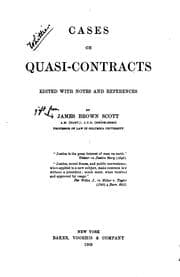 Tapa de Cases on quasi-contracts