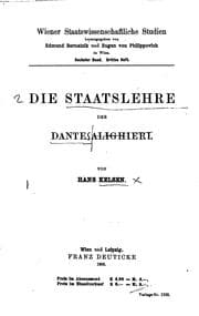 Tapa de Die Staatslehre des Dante Alighieri