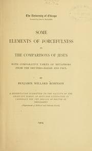 Tapa de Some elements of forcefulness in the comparisons of Jesus
