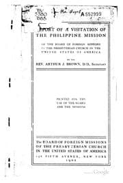 Tapa de Report of a visitation of the Philippine mission