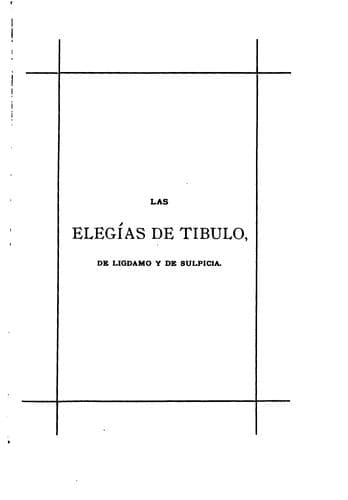 Tapa de Las elegías del Tibulo
