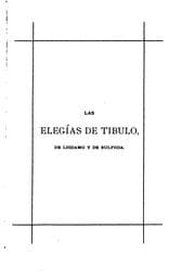 Tapa de Las elegías del Tibulo