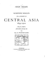 Tapa de Scientific results of a journey in Central Asia 1899-1902