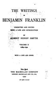 Tapa de The writings of Benjamin Franklin