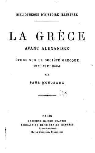 Tapa de La Grèce avant Alexandre