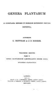 Tapa de Genera plantarum ad exemplaria imprimis in herbariis kewensibus servata definita
