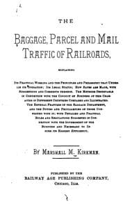 Tapa de The baggage, parcel and mail traffic of railroads