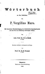 Tapa de Wörterbuch zu den Gedichten des P. Vergilius Maro