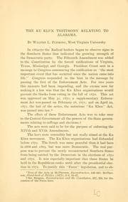 Tapa de The Ku-Klux testimony relating to Alabama