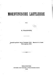 Tapa de Mordvinische lautlehre