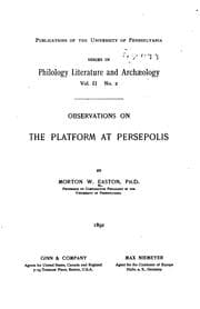Tapa de Observations on the platform at Persepolis