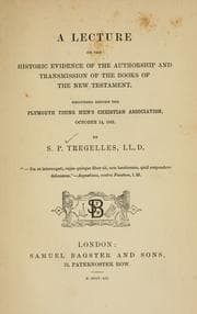 Tapa de A lecture on the historic evidence